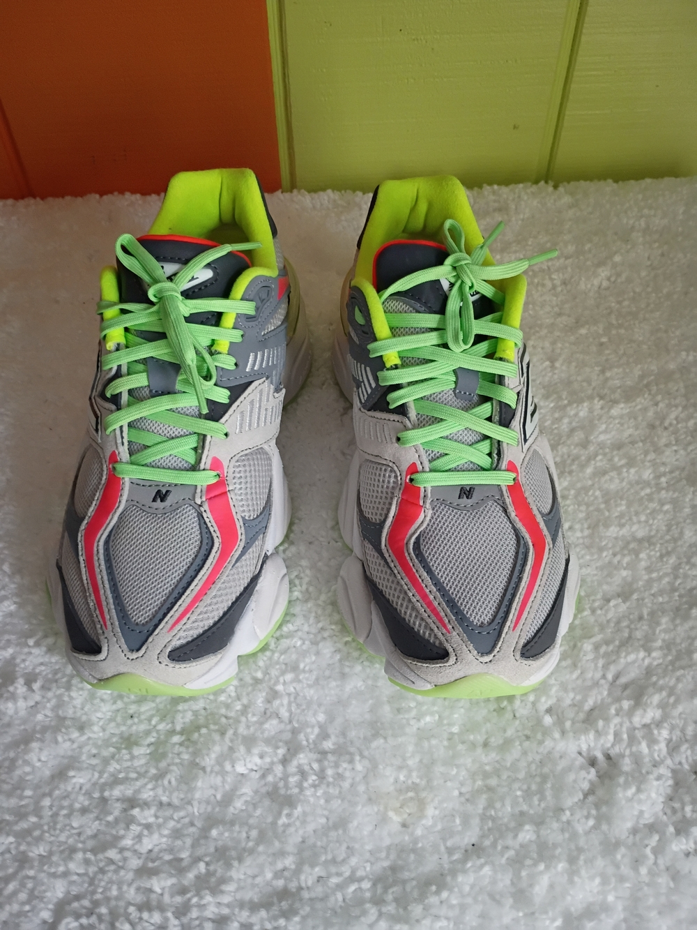 New Balance Kids' Neon Green & Gray Running Shoes